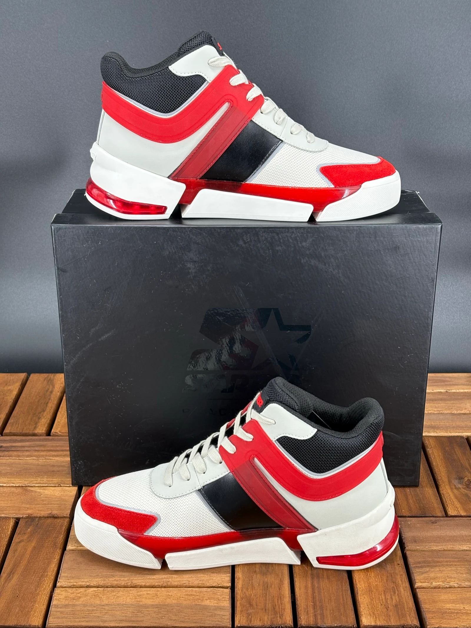 T40 Baskets montantes Starter rouges et blanches – photo 3